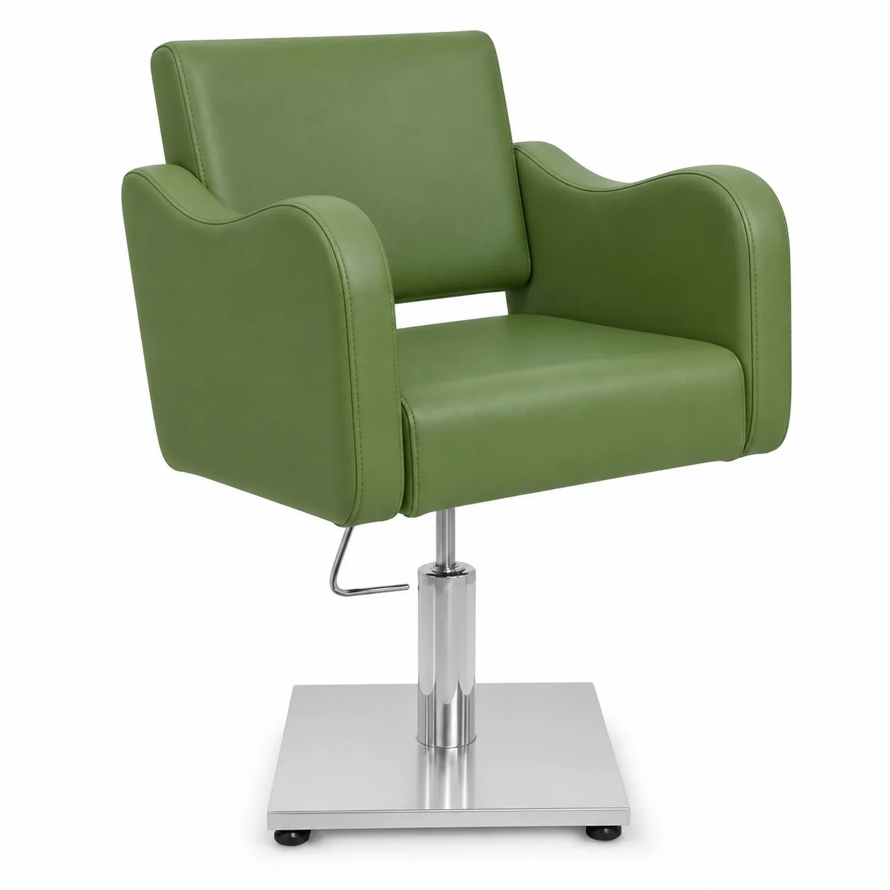 Silla de Corte Verde Hoja Hidráulica Base Cuadrada Nerv