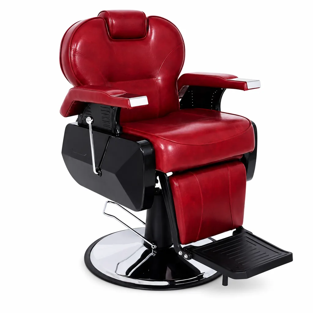 SILLON BARBERO HARLY PRIMIUM PRO  ROJO VINO