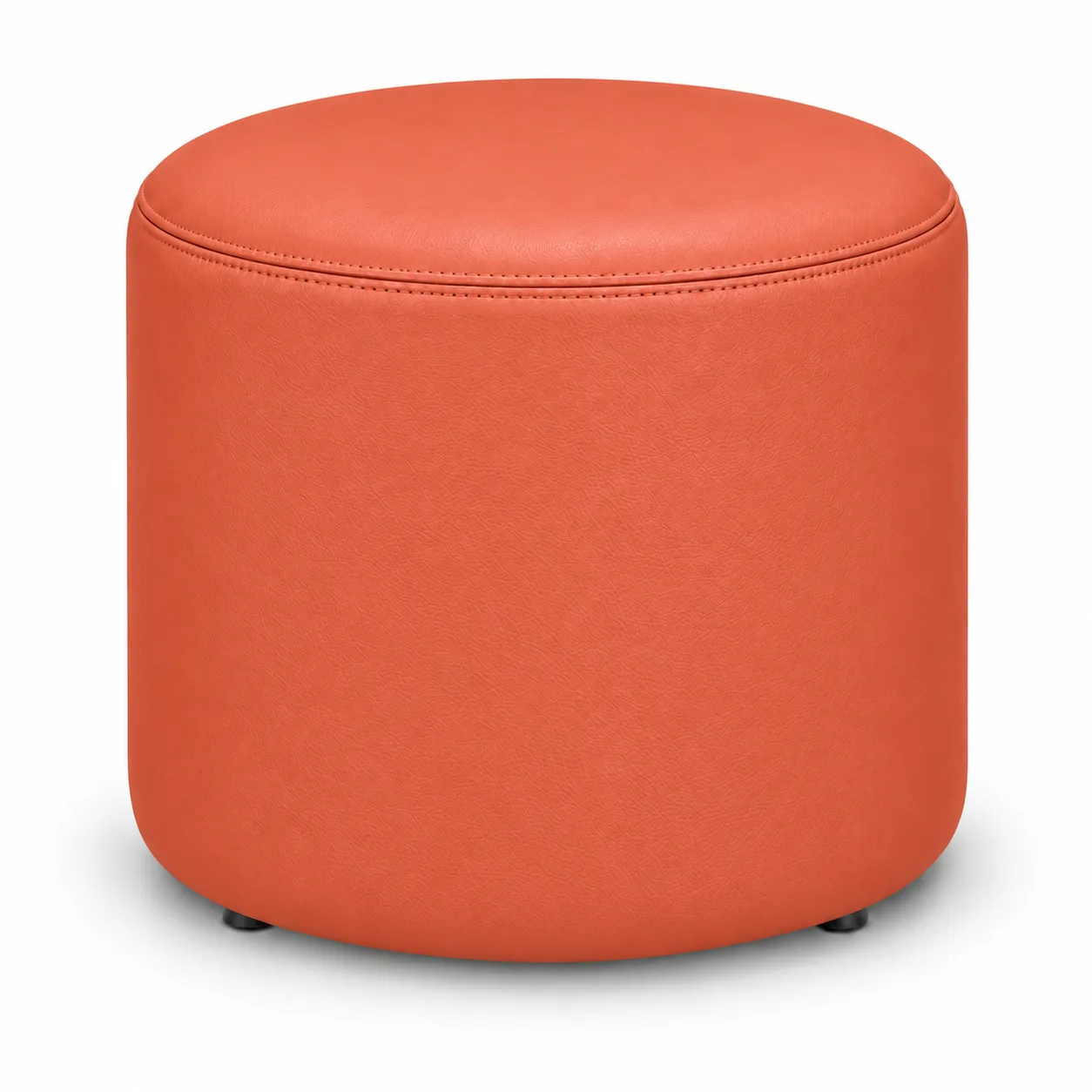 Banqueta Puf Redondo Coral Cuerina Acolchada Nera