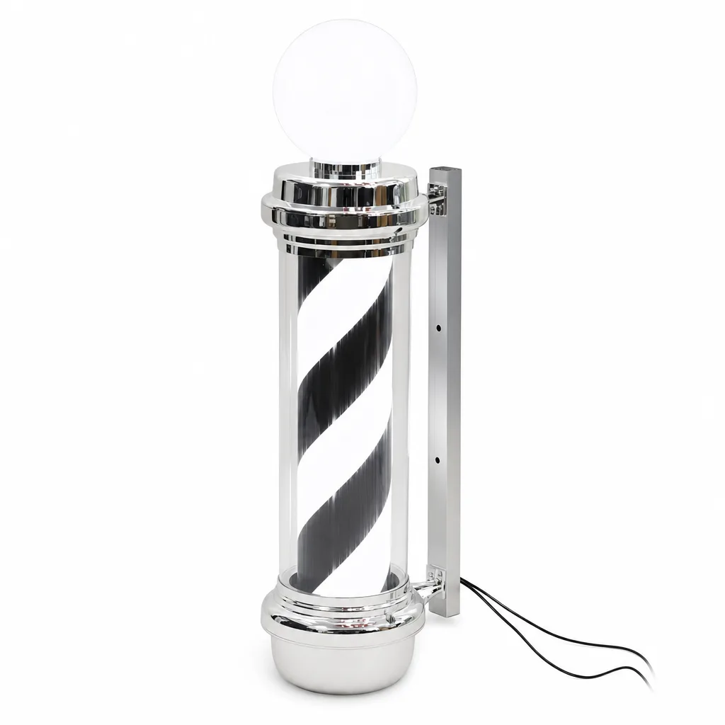 Pole blanco con negro borde plateado