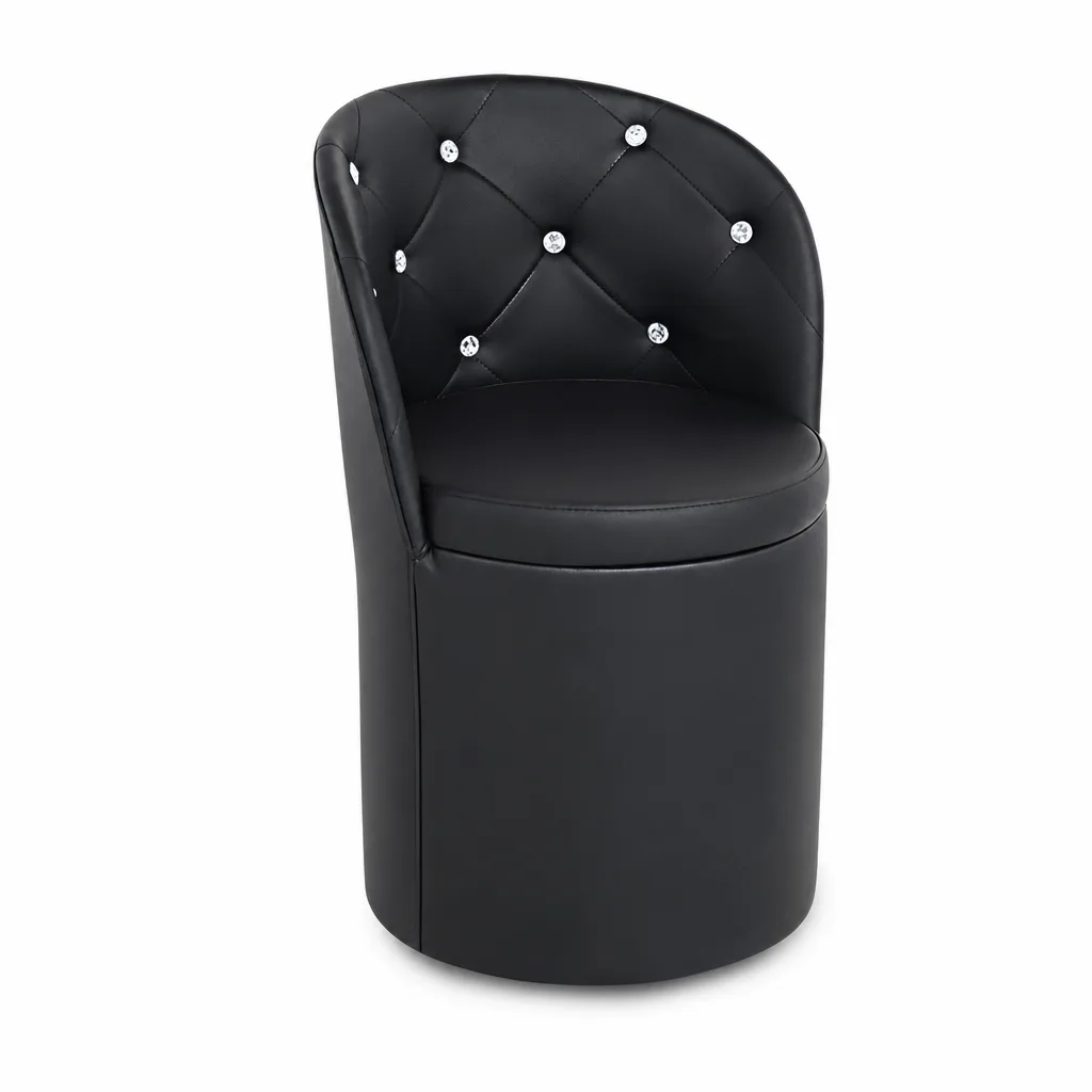 Puff con Respaldo Glam Nocta (Negro)
