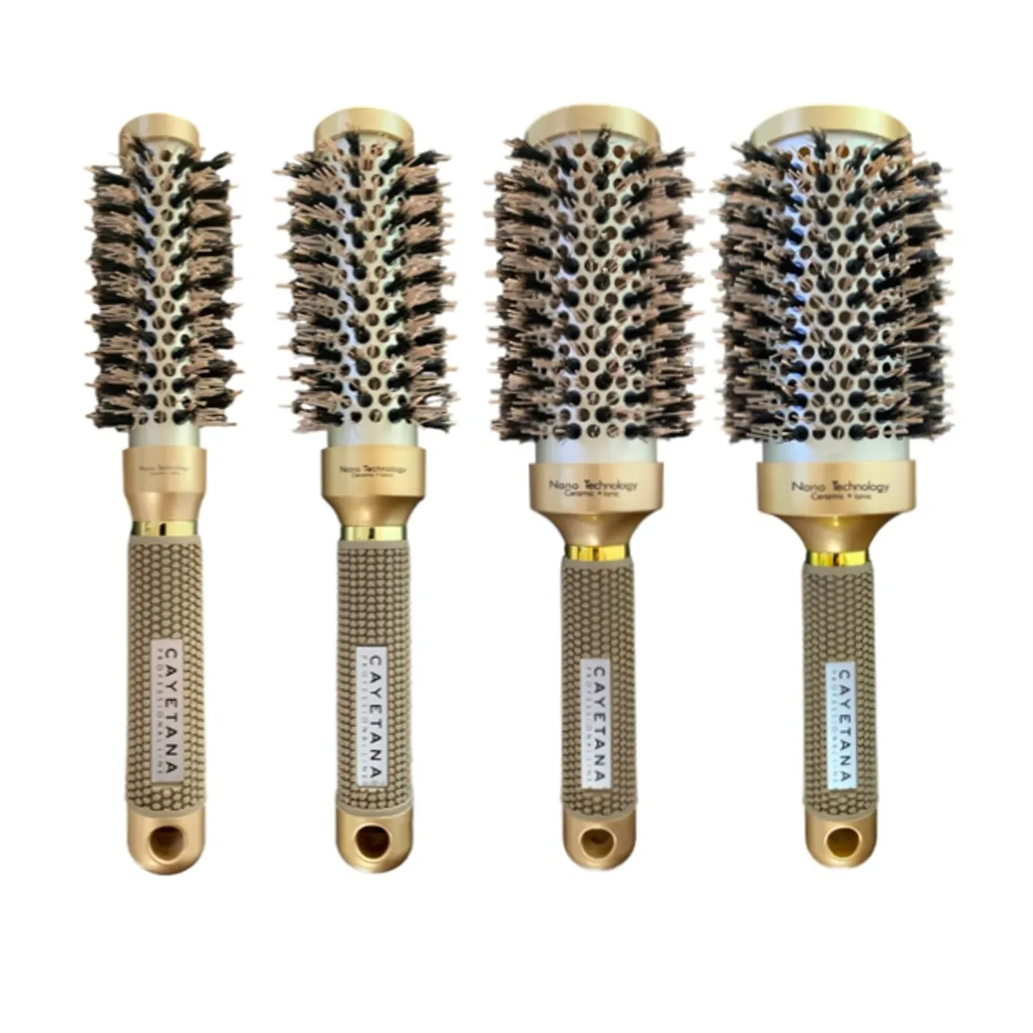 Kit Cepillo Térmico con Cerdas Mixtas Cayetana - zN°25, 32, 45, 53.