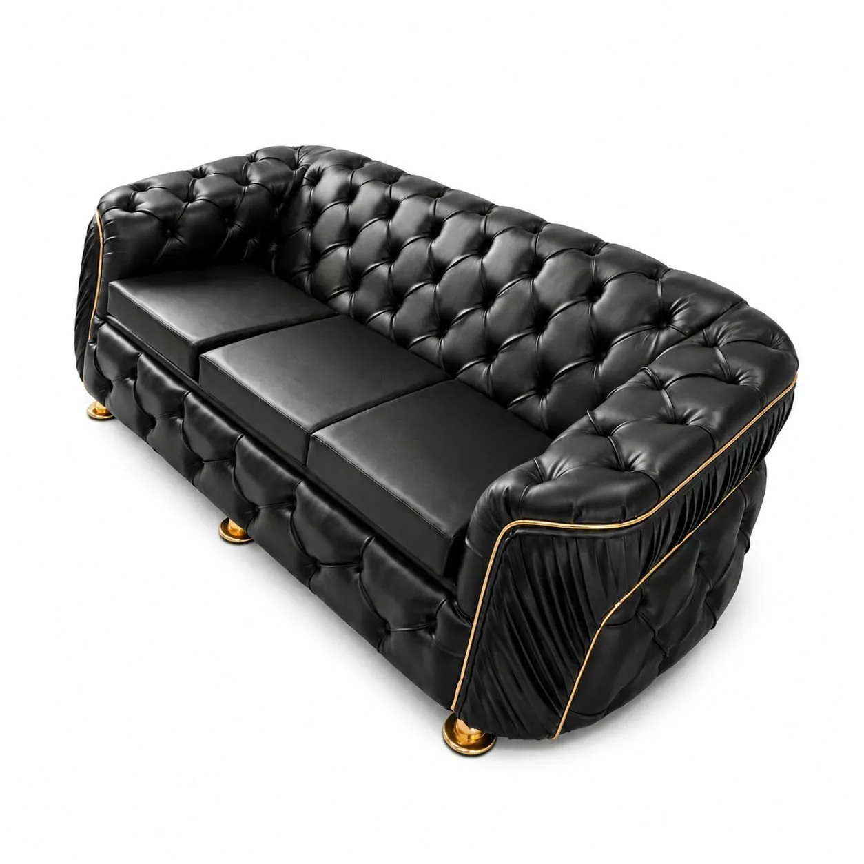 Sofá de Espera Chesterfield Black Gold