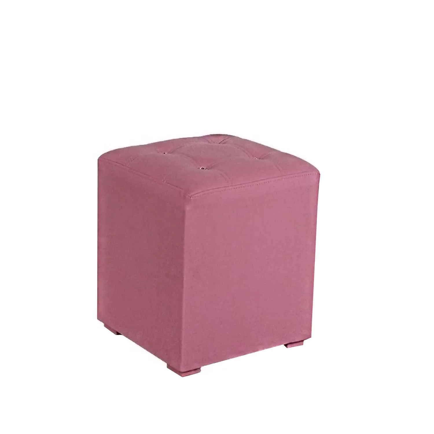 Puff Cubo Moderno Blush (Rosa)