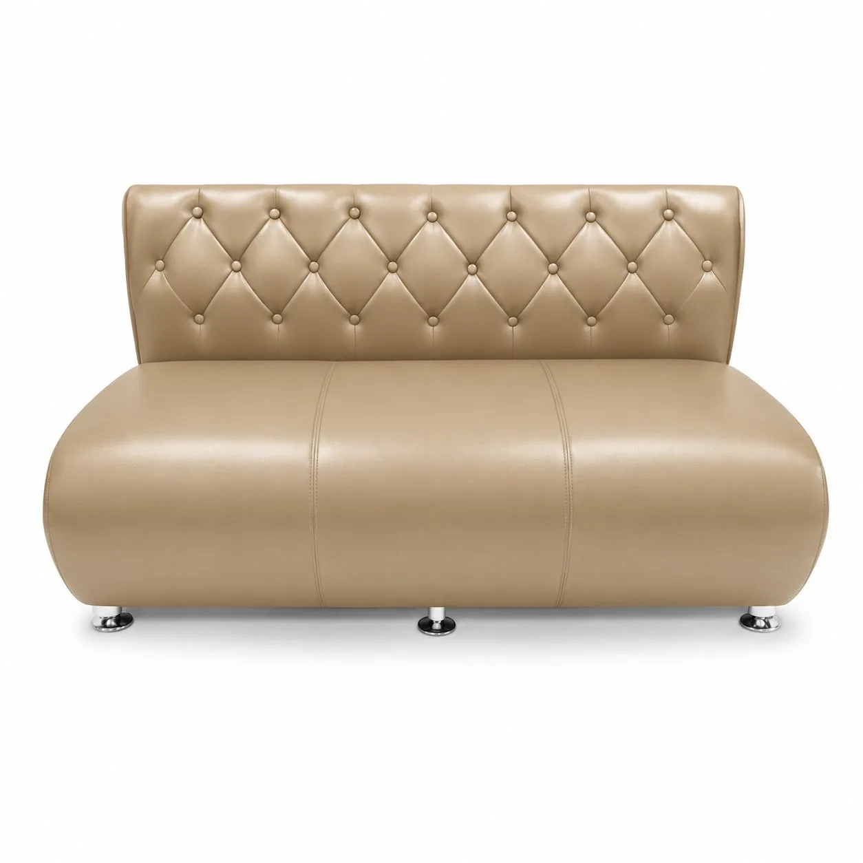 Sillón de Espera 2 Cuerpos Beige Capitoné Nevi