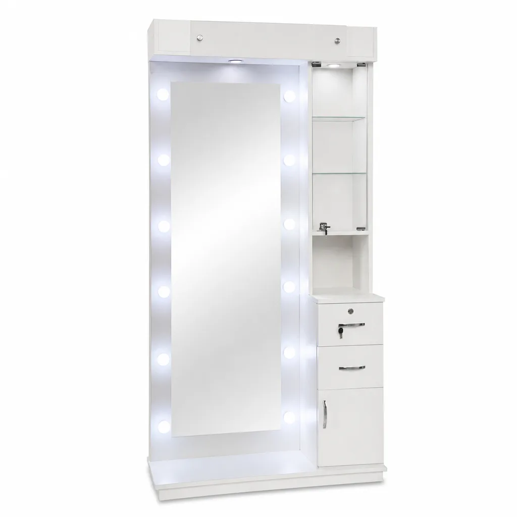 Estación con Espejo LED Estilo Urbano Mirel (Blanco)