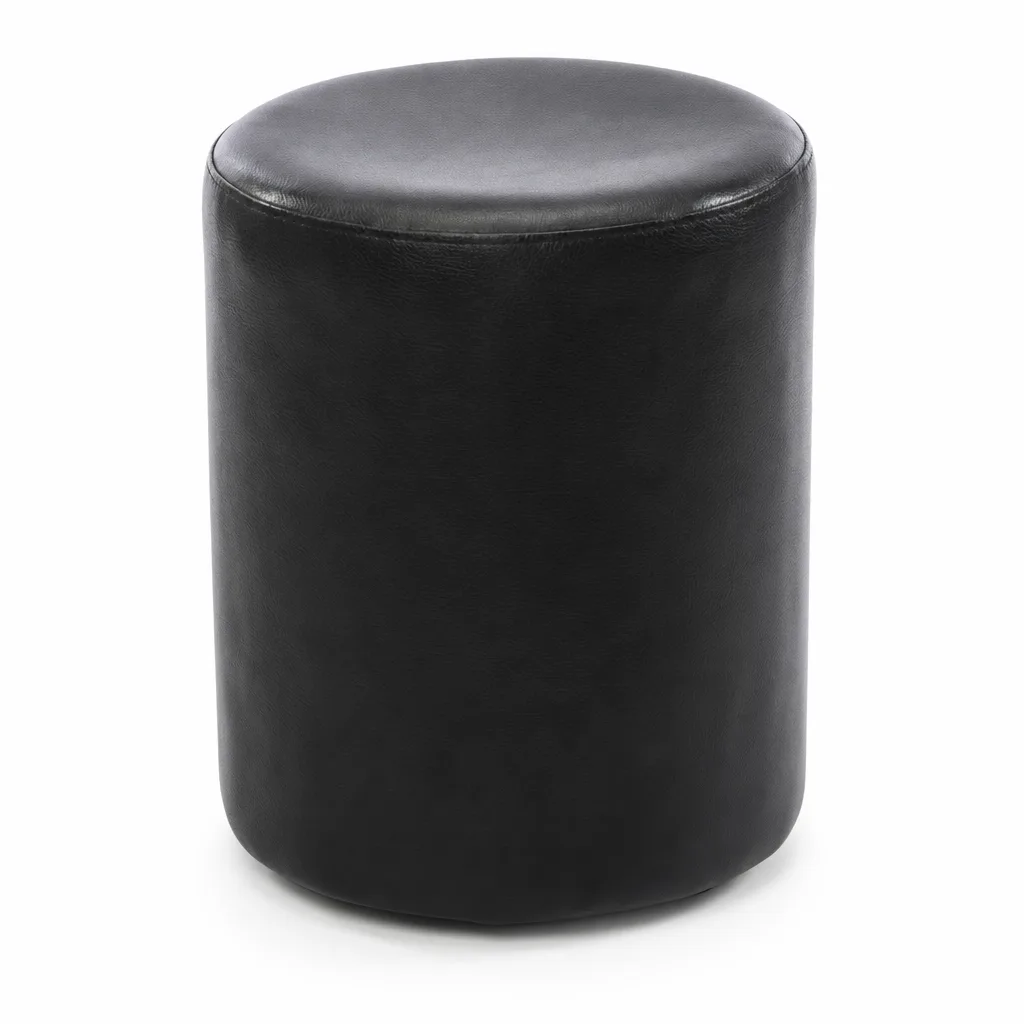 Silla Puff Auxiliar Cilindro Black
