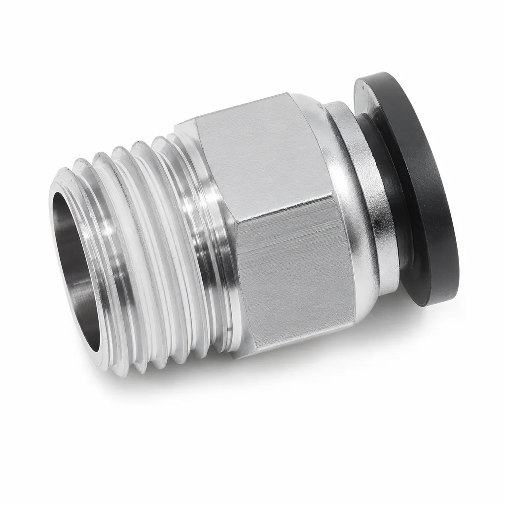 Conector Recto Neumatico 10mm x 1/4 Neumático