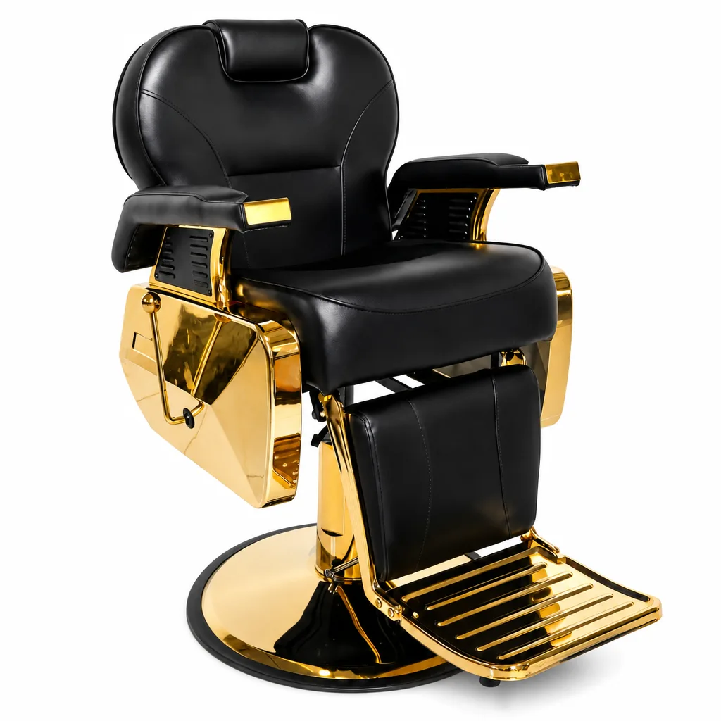 Sillón Barbero con Estilo Innovador - HARLY GOLD MASTER CLASICO